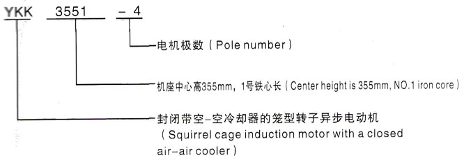 YKK系列(H355-1000)高压溆浦三相异步电机西安泰富西玛电机型号说明